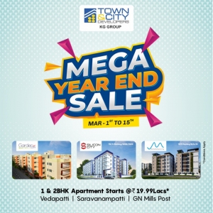 Great savings offer Coimbatore | 1BHK Apartment start Rs.19.